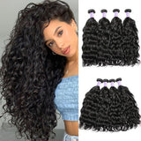 Sunber Hair Peruvian Natural Wave Remy Human Hair 4 Bundles Unprocessed Human Hair Weaves