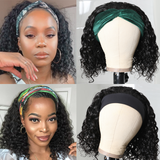 Sunber Headband Bob Wigs Water Wave Glueless Human Hair Wigs 150% Density Easy Wear & Go Wigs