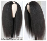 BOGO Sunber Full And Thick Kinky Straight U Part Wig Upgrade V Part Wig Glueless Human Hair Wigs