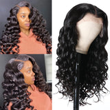 Sunber Thick Loose Wave 13 By 4 Lace Front Wigs Spiral Curl Human Hair Wigs Pre Plucked