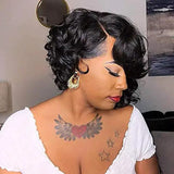 Flash Sale Sunber Affordable Balayage Highlights U Part Water Wave Wig With Cool Short Wig