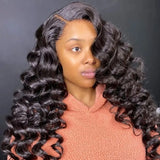 Sunber Thick Loose Wave 13 By 4 Lace Front Wigs Spiral Curl Human Hair Wigs Pre Plucked
