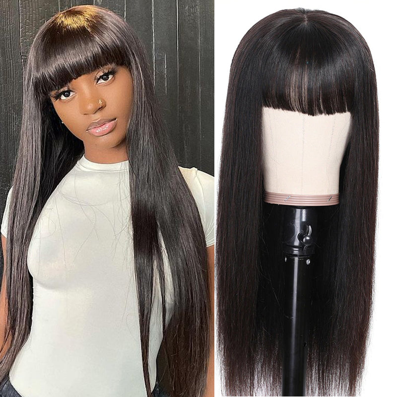 50% Off Sunber 13 By 4 Transparent Lace Front Human Hair Wigs With Bangs Flash Sale
