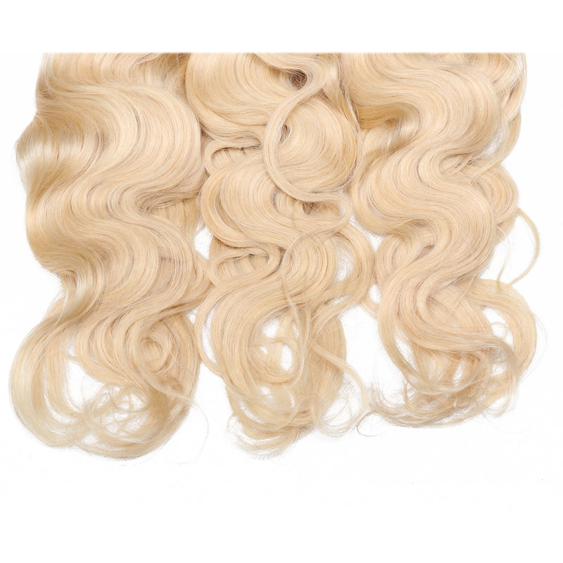 Sunber Hair Blonde 613 Hair Weave 3 Bundles Body Wave Virgin Human Hair Weft