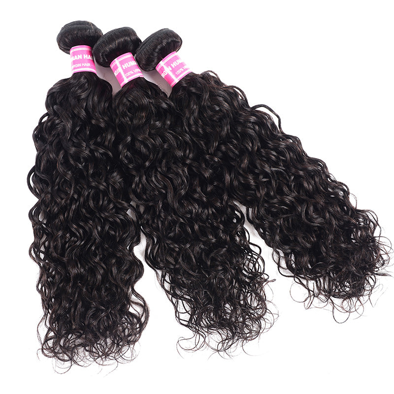 Sunber Hair 3 Bundles New Loose Water Wave Hair , Double Weft Human Hair Weave On Sale