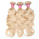 Sunber Hair Blonde 613 Hair Weave 3 Bundles Body Wave Virgin Human Hair Weft