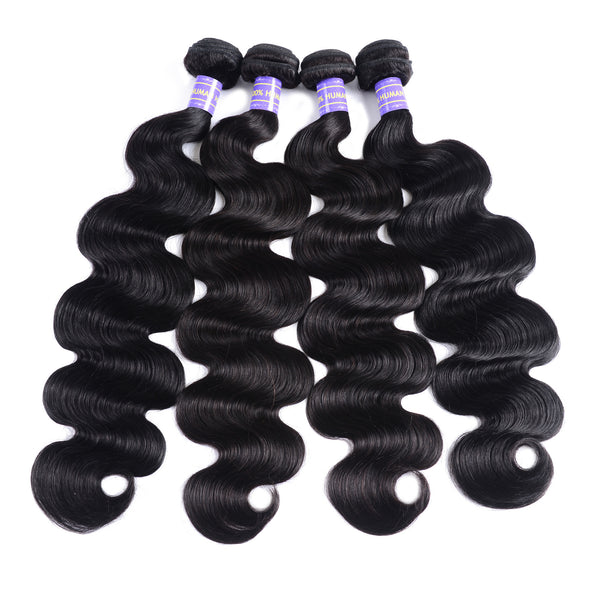 Sunber Affordable Peruvian Remy Human Hair Body Wave Hair 4 Bundles Hair Weaves