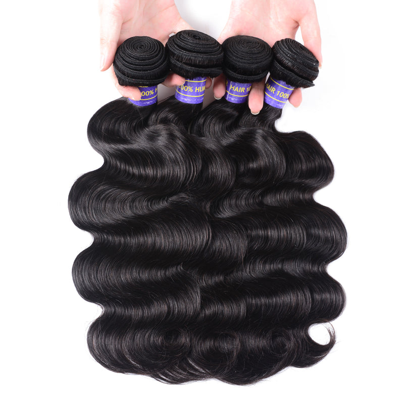 Sunber Affordable Peruvian Remy Human Hair Body Wave Hair 4 Bundles Hair Weaves