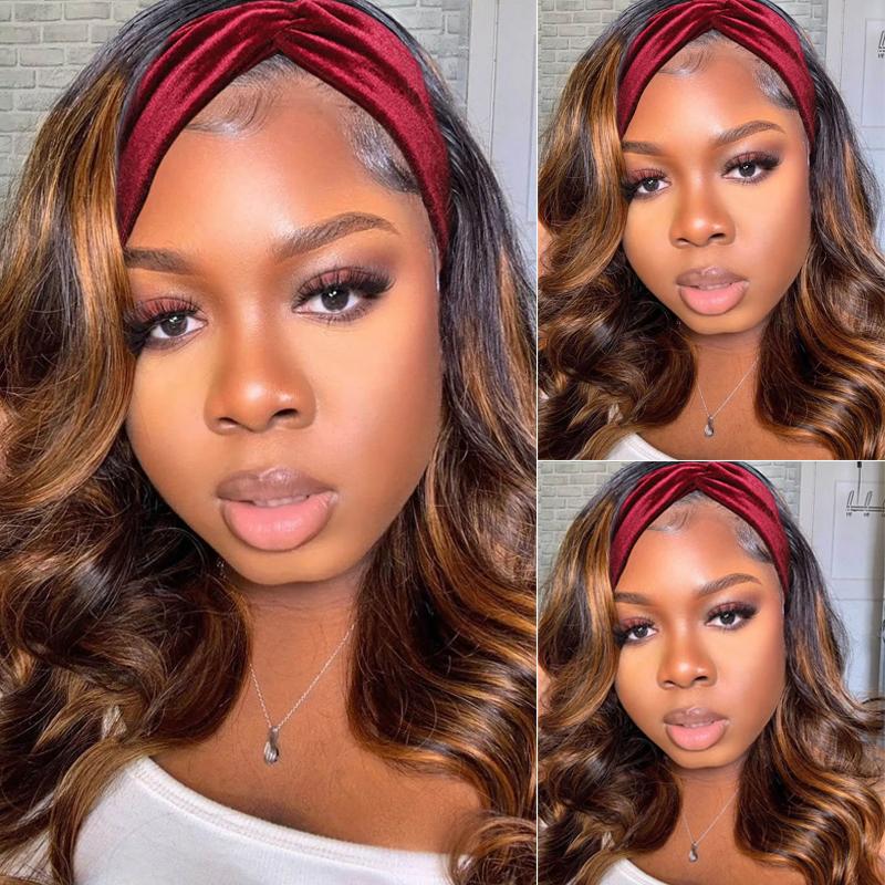 Sunber Amber Ansah Recommend Zero Skill Body Wave Headband Wigs Easy To Wear Glueless Human Hair Wigs