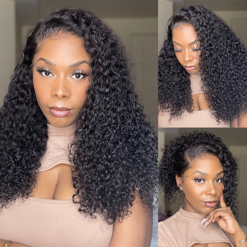 Sunber Best Curly Lace Wig Transparent Lace Front Wigs with Pre Plucke