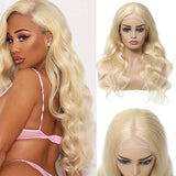 Sunber Hair 613 Color 100% Human Hair Wig Body Wave Lace Front Wigs Pre Plucked Blonde Body Wave Hair Wigs 150% Density