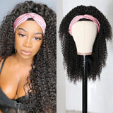 Sunber Afro Curly Hair Half Wig For Black Women 180% Density Kinky Curly 3/4 Half Wig