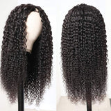 Flash Sale 180% Density Sunber Jerry Curly U Part Wig Meets Real Scalp Glueless Wigs Virgin Human Hair