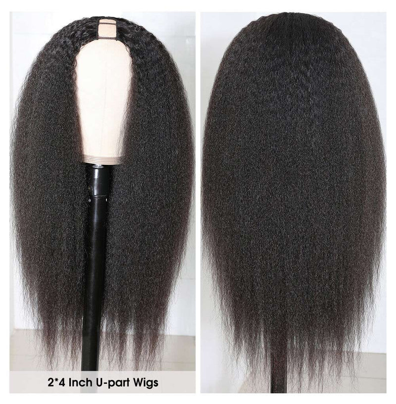 Sunber $100 Off Full And Thick Kinky Straight U Part Wig Glueless Human Hair Wigs