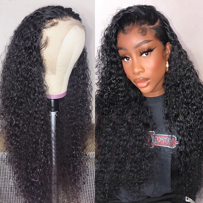 Sunber Best Curly Transparent Lace Front Wigs with Pre Plucked Human Hair Wigs Flash Sale