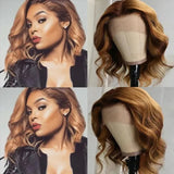 Sunber Trendy Blonde Balayage Lace Front Celebrity Wave Style Wigs