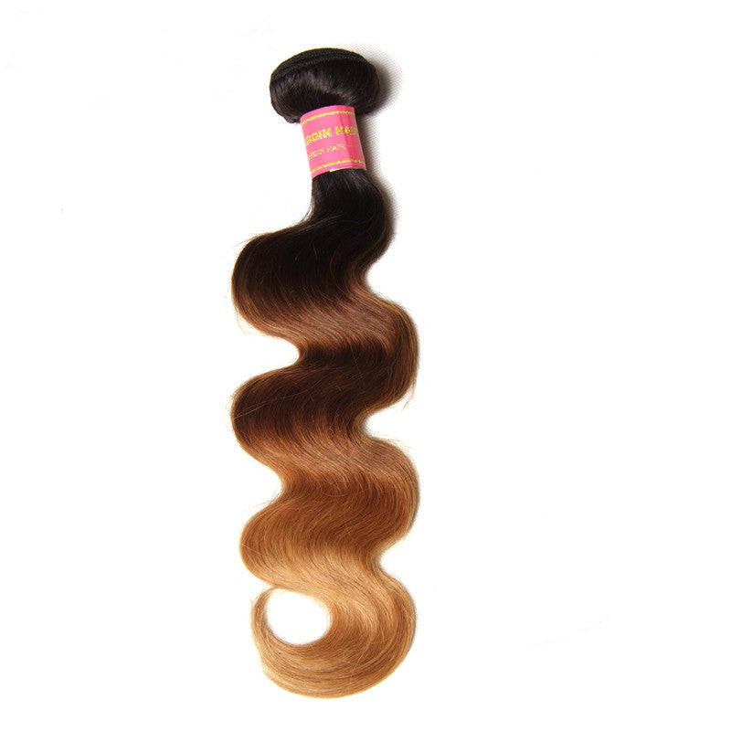 1 Bundle Ombre  Body Wave Hair #T1b/4/27 Ombre Brown Virgin Hair, 16"-26" - Sunberhair