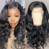 Sunber 13 By 4 Transparent Lace Front  Body Wave Wigs Pre-plucked 180% Density Human Hair Wigs