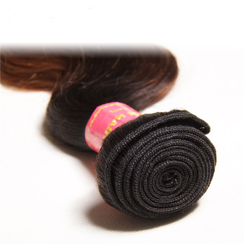 1 Bundle Ombre  Body Wave Hair #T1b/4/27 Ombre Brown Virgin Hair, 16"-26" - Sunberhair