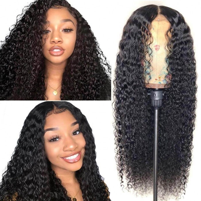 Sunber Hair 9a Grade Natural Pre-plucked Long Curly Transparent Lace Front Wigs 100% Human Hair 150% Density