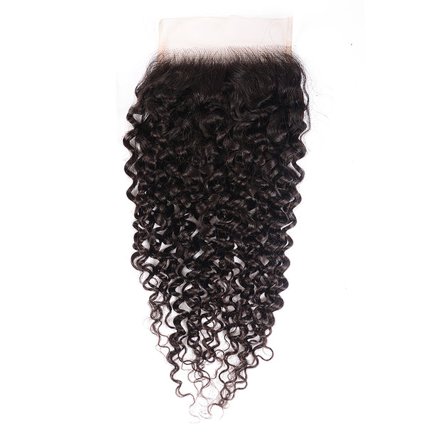 Sunber Hair Curly 5X5 Transparent Lace Closure Hair Extension 10-18 inch 100% Human Hair Closure