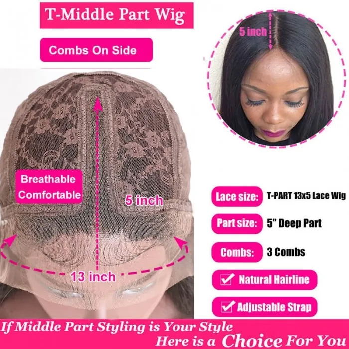 Sunber 22" Only $122 Get Body Wave 13x5 T Part Lace Front Wig Hand-Tied Lace Human Hair Wigs 150% Density Flash Sale