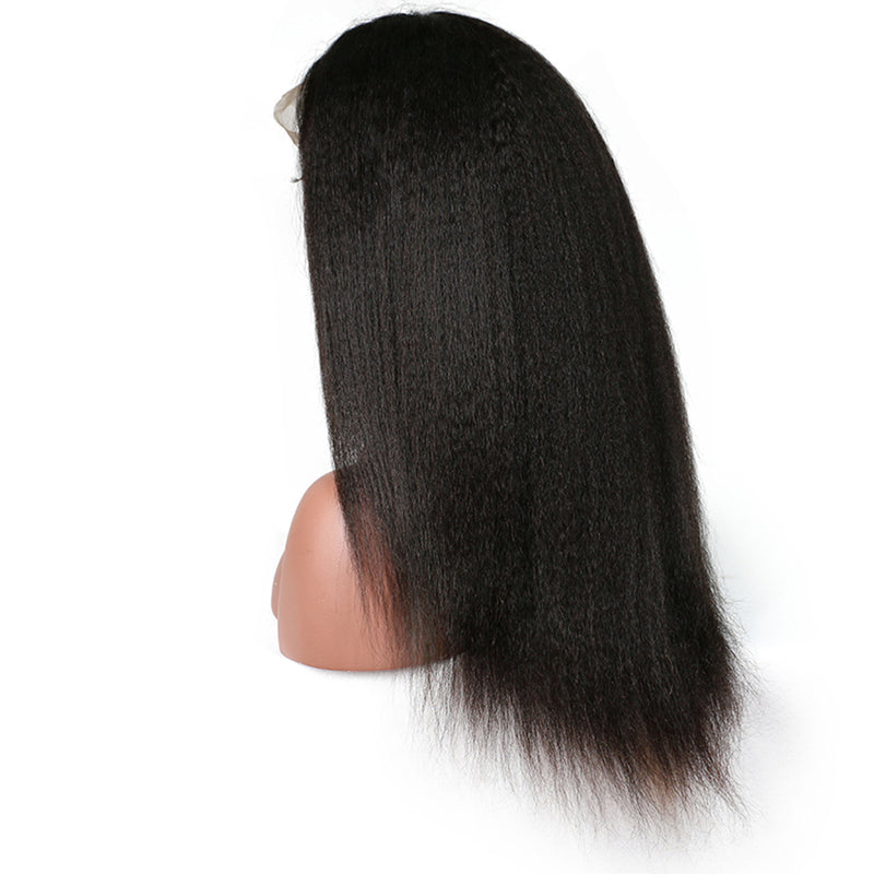 Lace frontal human Kinky Straight hair wig 8-24inch, 100% Remy human hair,130% density - Sunberhair