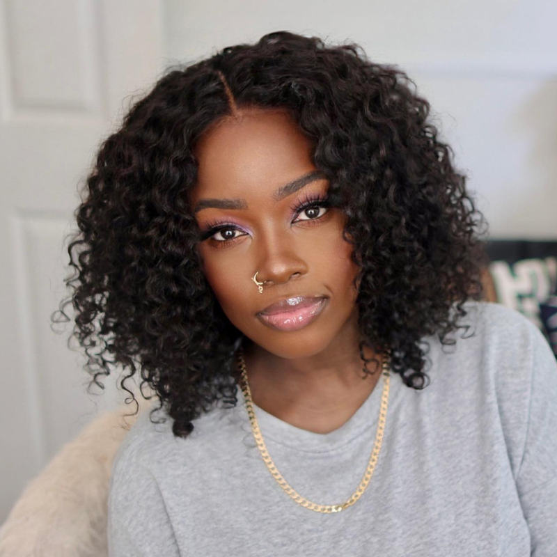 BOGO Sunber Full Curly Lace Closure Wigs Pre-Plucked Hairline Human Hair Wigs