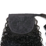 Sunber Long Kinky Curly Ponytail For Summer 100% Human Hair