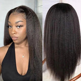 Sunber Kinky Straight 13X4 Pre Everything Lace Front Human Hair Wigs With Baby Hair