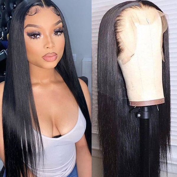 Sunber 13x4 Transparent Lace Frontal Wigs Soft and Silk Straight Human Hair Wig Flash Sale