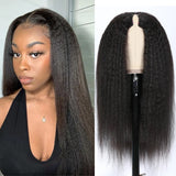 Sunber  Kinky Straight V Part Wigs Youtueber Jai Marii  Recommend Versatile No Leave Out Yaki Straight Human Hair Wig