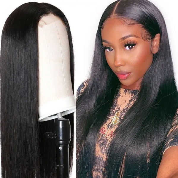 Sunber 13x4 Lace Front Wigs Straight Hair Wig Pre-Plucked Hairline 150% Density Human Hair Wig Fast Wig Shipment