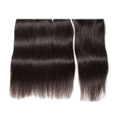 Sunber Hair Brazilian Virgin Hair Silky Straight Hair 3 Bundles Human Hair Weaves With 4x4 Lace Closure