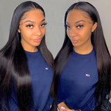 Flash Sale Sunber 5 by 5 HD Lace Closure Long Straight Hair Wigs Invisible Transparent Lace Wigs 180% Density