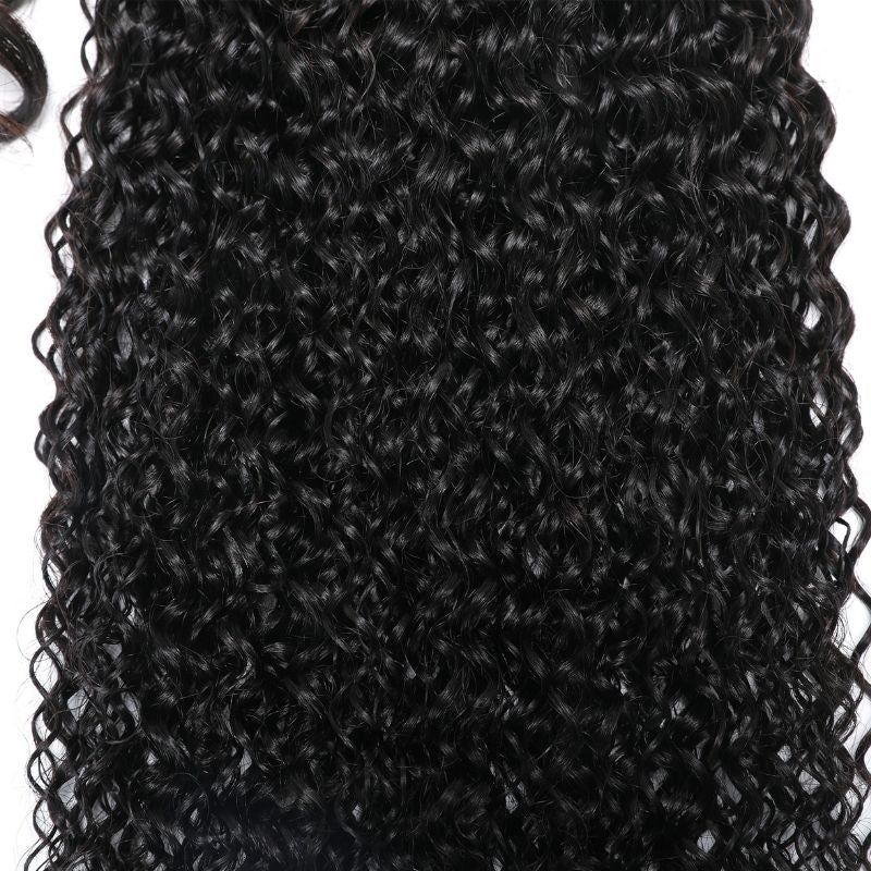 Sunber Long Kinky Curly Ponytail For Summer 100% Human Hair