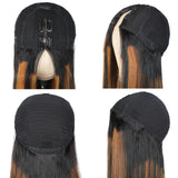 Sunber Ombre Balayage Highlight Silk Straight 5*2.5 Lace Closure V Part Wigs Up Grade U Part Human Hair Wigs
