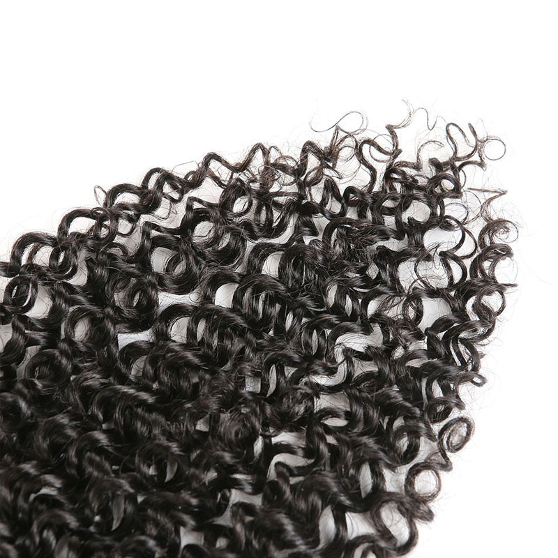 Sunber Black Curly Brazilian Hair 4x4 Free Part Lace Closure Pre-Plucked With Virgin Human Hair