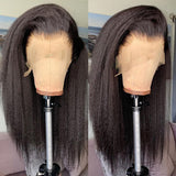 Sunber 4C Hairline Kinky Straight Lace Wig 13X4 Lace Front Human Hair Wigs Yaki Straight Wigs With Baby Hair Huge Sale