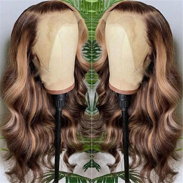 Sunber 13 By 4  Lace Frontal Wigs Body Wave Blonde Highlight Wigs Supernatural and Realistic Flash Sale