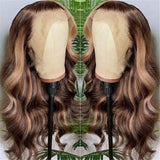 Sunber $100 Off Body Wave Honey Blonde Highlights Lace Frontal Wigs Supernatural and Realistic