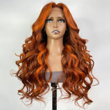 Sunber $139 Get 24 inches 13x4 Lace Front Wigs Sunset Gold Color With Copper Body Wave Wig Flash Sale