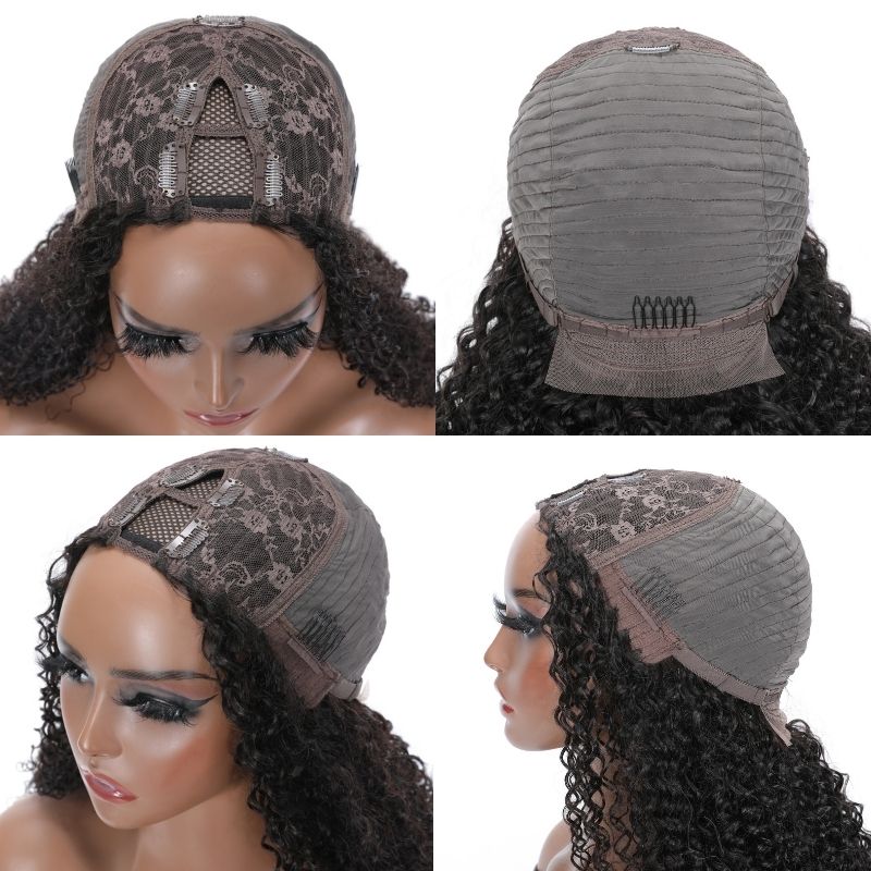 Sunber Kinky Curly No Lace No Glue V Part Wig Affordable Wigs For Women
