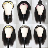 Sunber Afro Curly Hair Half Wig For Black Women 180% Density Kinky Curly 3/4 Half Wig