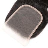 Sunber Hair 3 Bundles With 4*4 Transparent Lace Closure Body Wave Hair