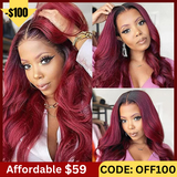 Sunber $100 Off 1B99J Highlight U Part Wig 100% Human Hair Can Be Dyed And Bleached