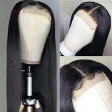 【18inch=$96】Sunber Silk Straight Invisible Lace Closure Wig 4 By 4 lace Wigs 200% Density Human Hair Wigs Flash Sale