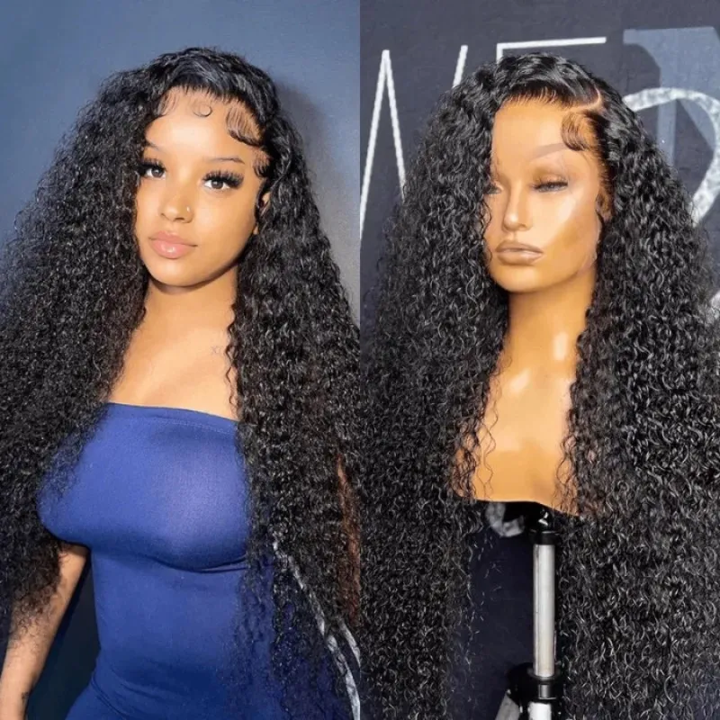Sunber 4C kinky Edge Jerry Curly 13 By 4 Lace Front Wigs Human Hair Lace Closure Wig
