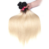 Sunber Hair Straight Hair 3 Bundles T1b/613 Color Ombre Hair 100% Virgin Human Hair Weaves