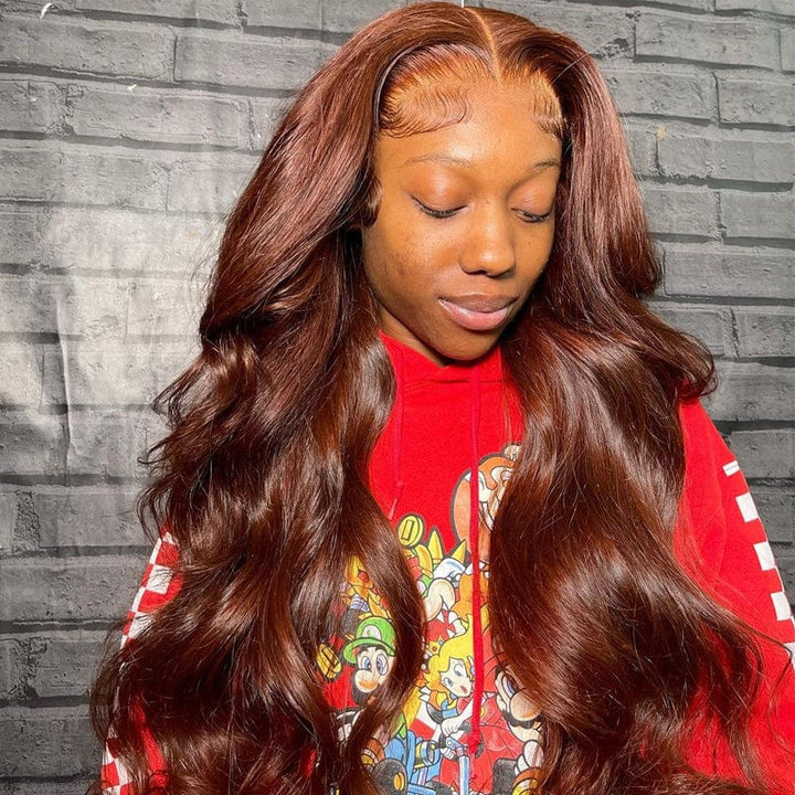 Sunber $100 Off Reddish Brown Body Wave 4x4 & 13x4 Lace Wigs Pre-Plucked